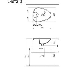 Раковина 58х43,5 см Ambassador Kingston 146T20003