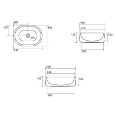 Раковина 56х44 см Kerasan F10 460581