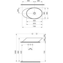 Раковина 72х40 см Ambassador Ritz 236T20002