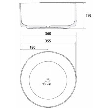 Раковина 36х36 см Abber Bequem AC2114Regen