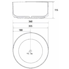 Раковина 36х36 см Abber Bequem AC2114Regen