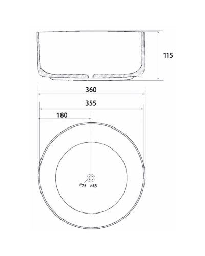 Раковина 36х36 см Abber Bequem AC2114Regen