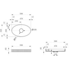 Раковина 50х32 см Abber Stein AS2603Violett