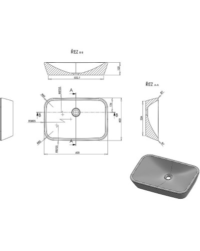 Раковина-чаша Ravak Ceramic R 60 XJX01160002 Белая