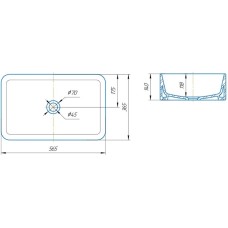 Раковина 56,5х36,5 см Corozo Олимпия SD-00001229