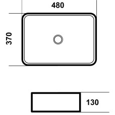 Раковина 48х37 см Grossman GR-3016GBL