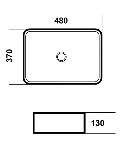 Раковина 48х37 см Grossman GR-3016GW