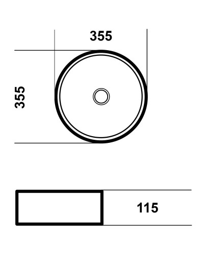 Раковина 35,5х35,5 см Grossman GR-5010GBR