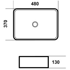 Раковина 48х37 см Grossman GR-3016BLM