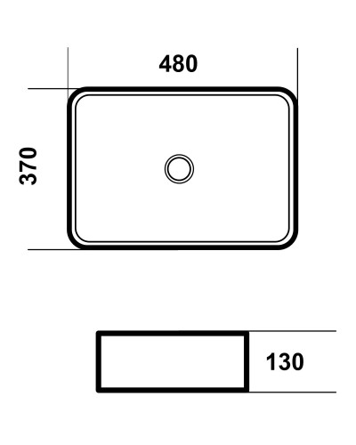 Раковина 48х37 см Grossman GR-3016BLM