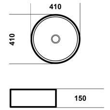 Раковина 41х41 см Grossman GR-3013BLM