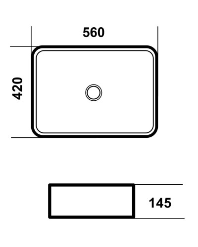 Раковина 56х42 см Grossman GR-3054