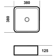 Раковина 38х38 см Grossman GR-3055