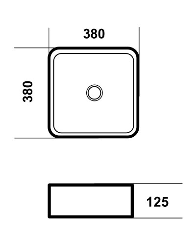 Раковина 38х38 см Grossman GR-3055