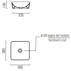 Раковина 38х38 см GSI Nubes 903817