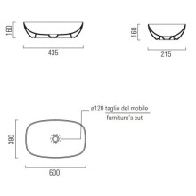 Раковина 60х38 см GSI Nubes 978316