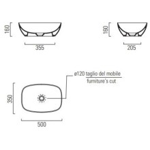 Раковина 50х35 см GSI Nubes 978409