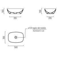 Раковина 50х35 см GSI Nubes 978417