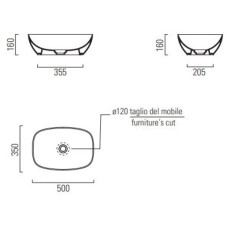 Раковина 50х35 см GSI Nubes 978415