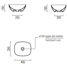 Раковина 40х35 см GSI Nubes 978516