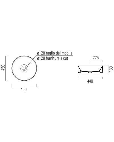 Раковина 45х45 см GSI Kube X 942705