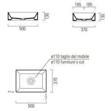Раковина 50х37 см GSI Kube X 942917
