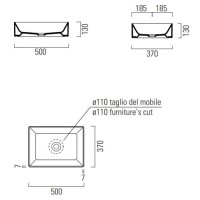 Раковина 50х37 см GSI Kube X 942926