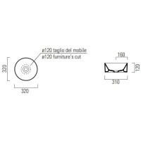 Раковина 32х32 см GSI Kube X 943517