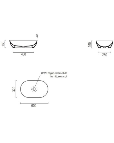 Раковина 60х37 см GSI Pura 883409