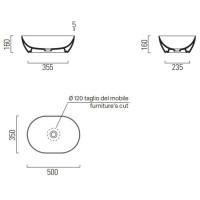 Раковина 50х35 см GSI Pura 886005