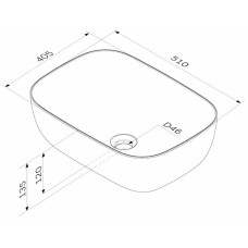 Раковина 51х40,5 см Am.Pm Func M8FWCC10510WG