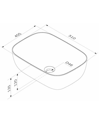 Раковина 51х40,5 см Am.Pm Func M8FWCC10510WG