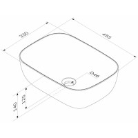 Раковина 45,5х33 см Am.Pm Func M8FWCC10450WG