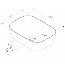 Раковина 45,5х33 см Am.Pm Func M8FWCC10450WG