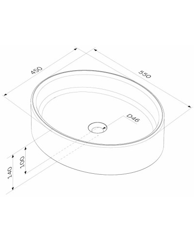 Раковина 55х45 см Am.Pm Func M8FWCC20550WG