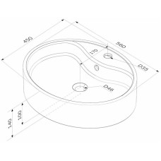 Раковина 56х45 см Am.Pm Func M8FWCC20561WG