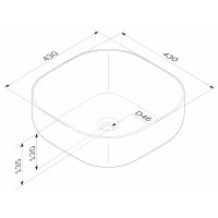 Раковина 43х43 см Am.Pm Func M8FWCC30430WG