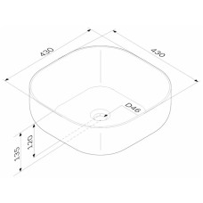 Раковина 43х43 см Am.Pm Func M8FWCC30430WG
