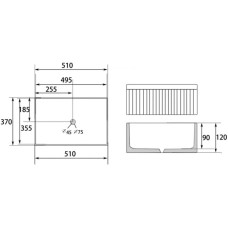 Раковина 51х37 см Abber Rechteck AC2216