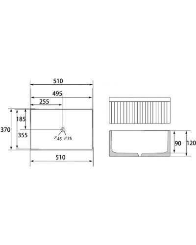 Раковина 51х37 см Abber Rechteck AC2216