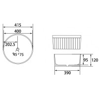 Раковина 41,5х41,5 см Abber Bequem AC2114
