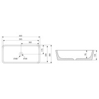 Раковина 60,5х35 см Abber Rechteck AC2204MB