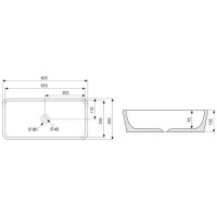 Раковина 60,5х35 см Abber Rechteck AC2204MG