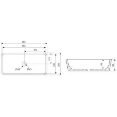 Раковина 60,5х35 см Abber Rechteck AC2204MG
