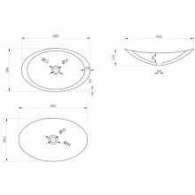 Раковина 60,5х38 см Abber Kristall AT2808Emerald