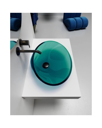 Раковина 53,5х42,5 см Abber Kristall AT2812Aquamarin