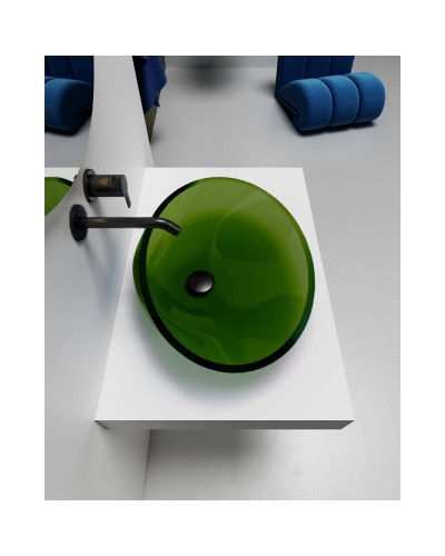 Раковина 53,5х42,5 см Abber Kristall AT2812Emerald