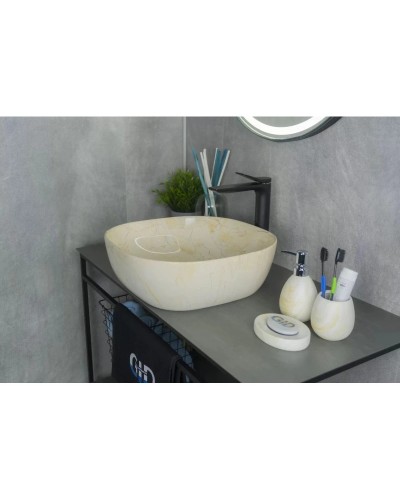 Раковина 42,5х42,5 см GID Stone Edition Mnc542