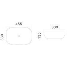 Раковина 45,5х33 см Am.Pm Universal C8FC0X045GWRE