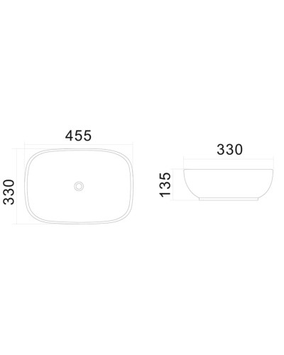 Раковина 45,5х33 см Am.Pm Universal C8FC0X045GWRE